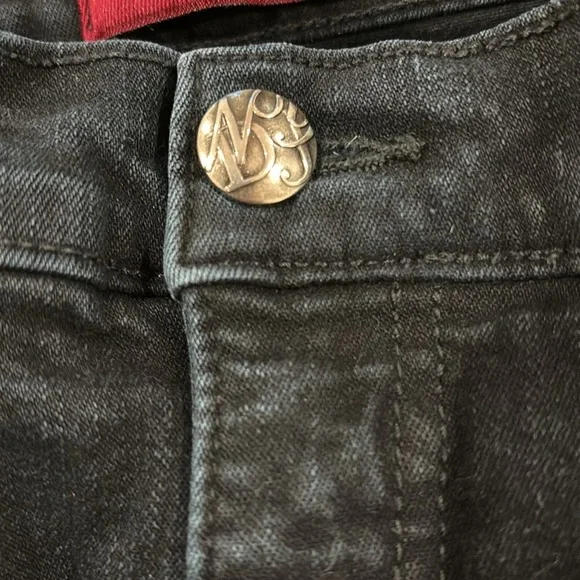 Y2K BLACK JEANS BY NYDJ WESTERN COWGIRL DENIM WIDE LEG COTTON BLEND 14 - Picture 7 of 8